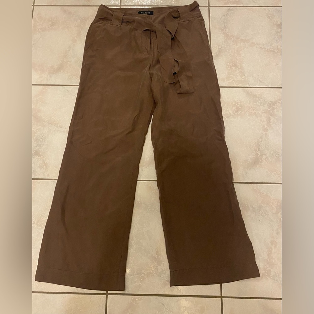 Talbots Women’s  Rich Brown Wide Leg Pants